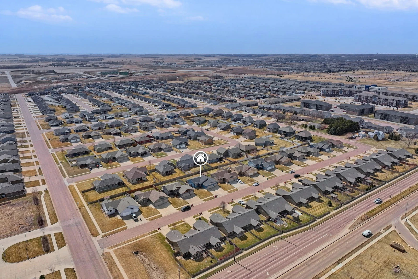 Aerial neighborhood view