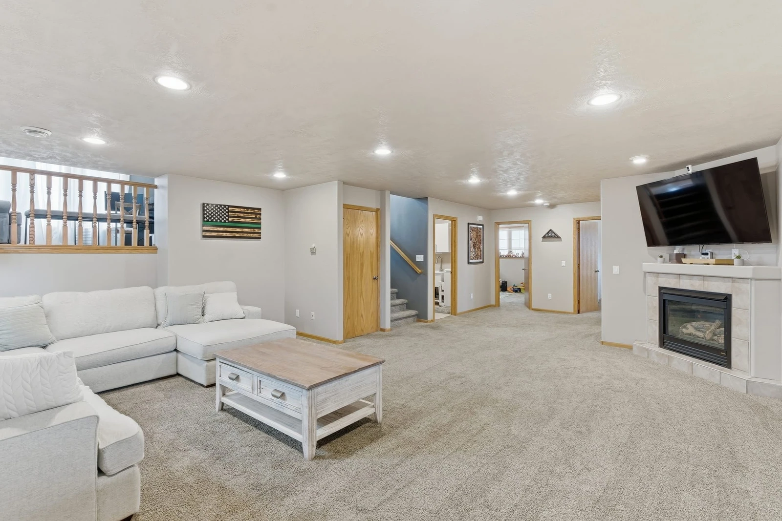 Entryway with wood floors